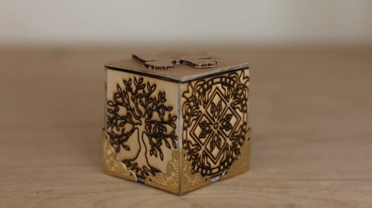 wooden laser cut box