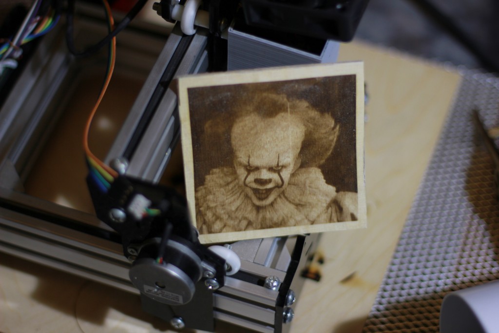 Pennywise laser photoengraving