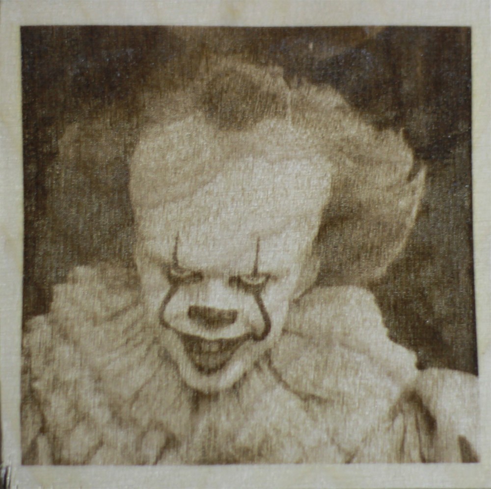 Pennywise laser photoengraving high resolution