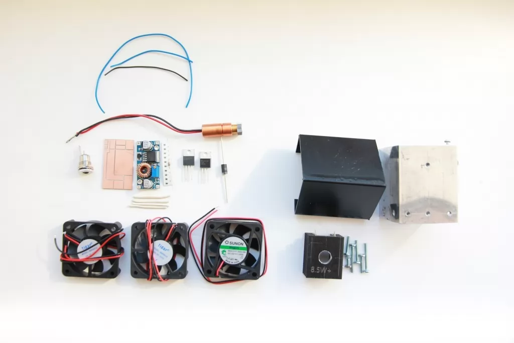 The Endurance laser kit pack. Build your own laser module. Fully open-source!