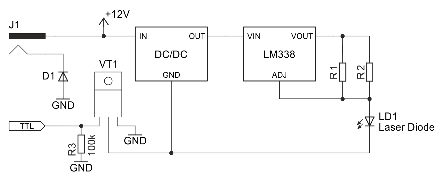Diode laser driver schematic