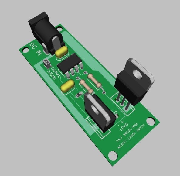 Half-bridge key for laser control