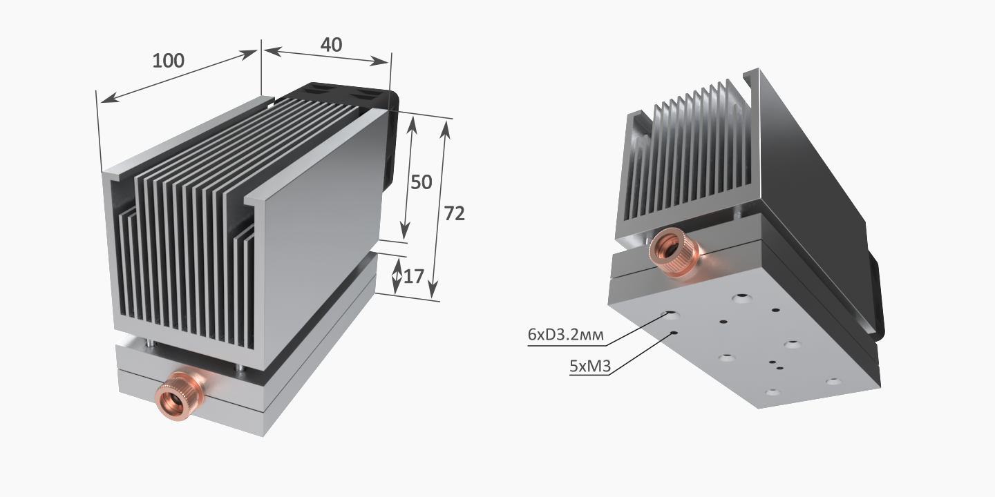 Efficient heatsink for laser module (12 mm intenal diameter) [10 PCS]