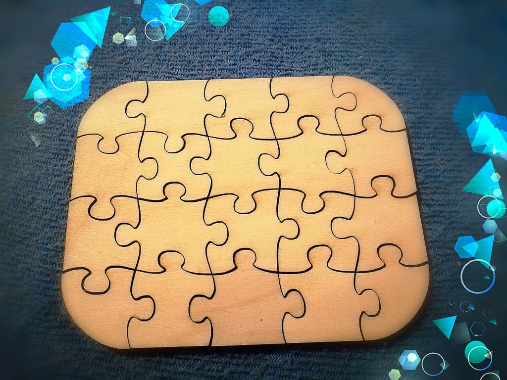 puzzle made of wood