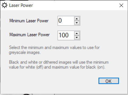 Laser power options