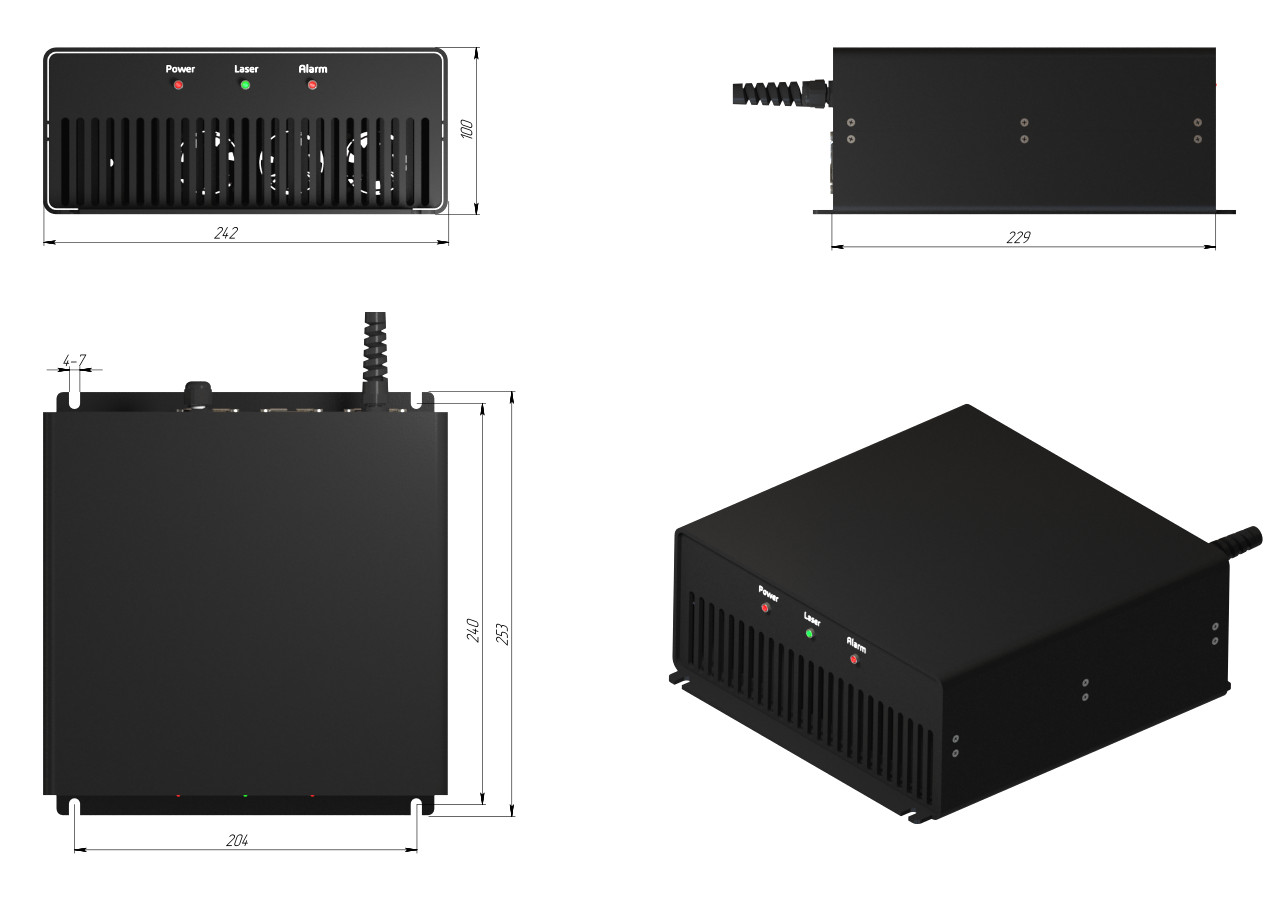 An Endurance 4 watt infrared diode-pumped solid-state (DPSS) laser metal marking head