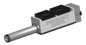 An Endurance 4 watt infrared diode-pumped solid-state (DPSS) laser metal marking head