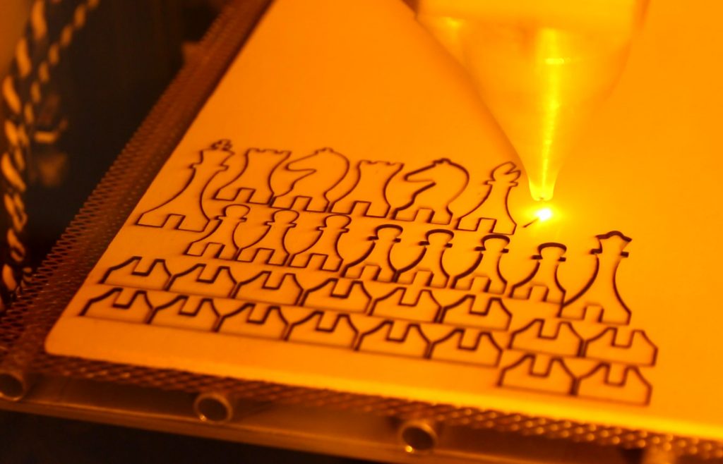 Laser Cuting Chess Pieces from 4 mm (1/6'') Plywood
