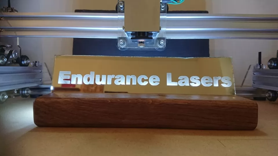 Engraving Mirrors with the diode laser