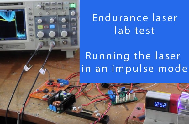 Running an Endurance lasers in impulse mode. Max optical power output is 9-10 watt.