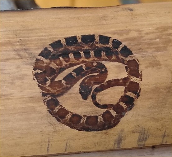 snake laser engraved