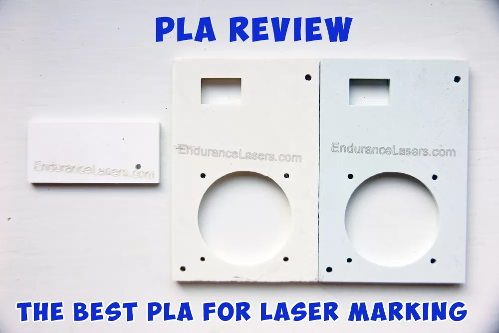 Infrared laser marking on a PLA. 3 different plastics review.