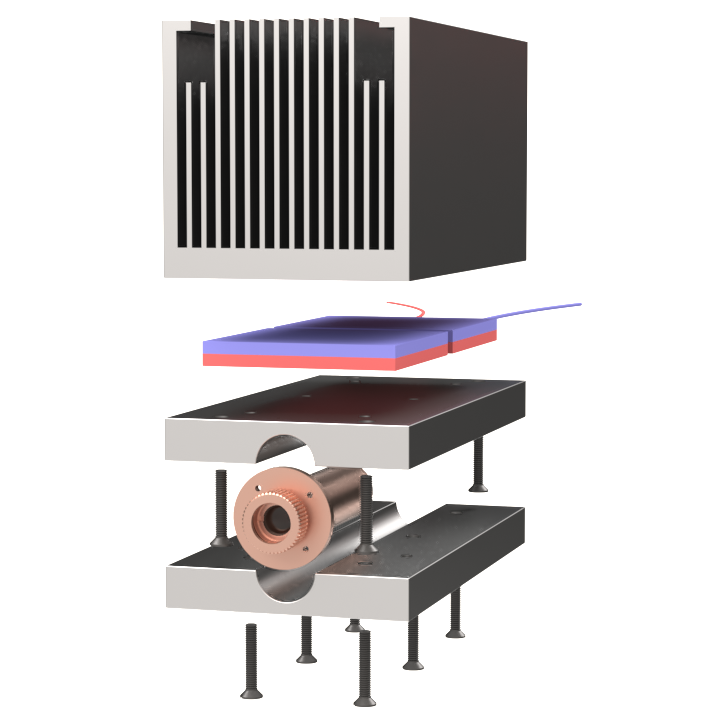 Efficient heatsink for laser module (12 mm intenal diameter) [10 PCS]