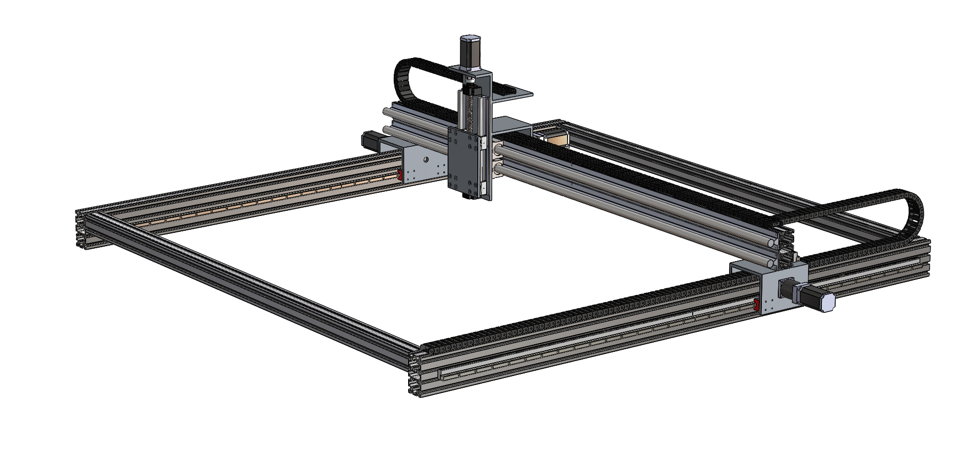 Industrial CNC frame 2x2 m (6x6') with the laser module. - EnduranceLasers