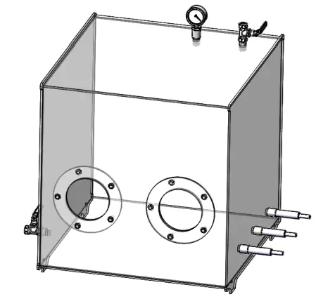 An Endurance airtight box (sealed chamber) for laser cutting-engraving and other experiments.