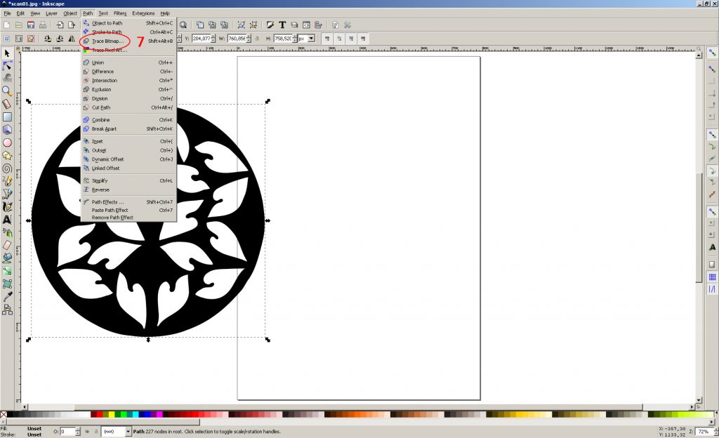 Preparing a g-code with an Inkscape + J Tech Photonics plugin