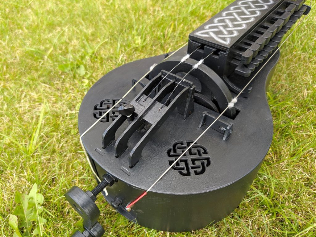 Lasercut and 3D Printed Medieval Instrument - Nerdy Gurdy Project