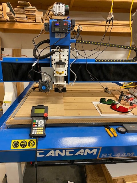 Cancam CNC with the laser
