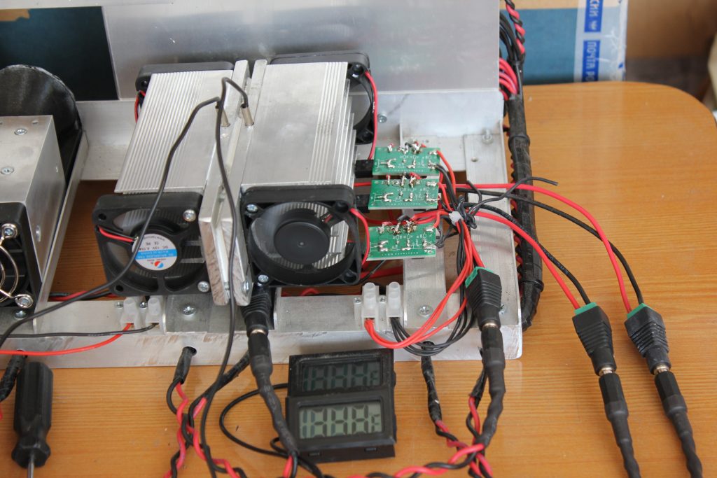 TEC cooling plates testing with a PWM