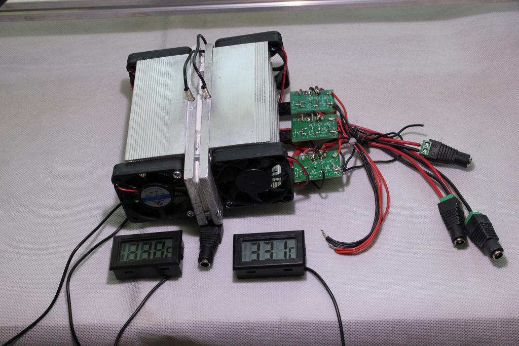 TEC cooling plates testing with a PWM