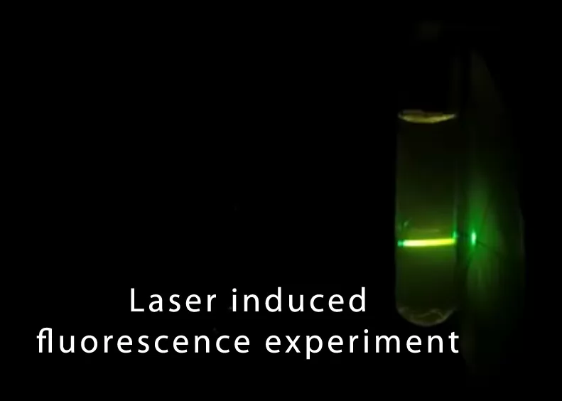 Laser induced fluorescence experiment