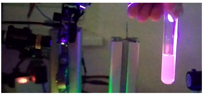 Laser induced fluorescence experiment