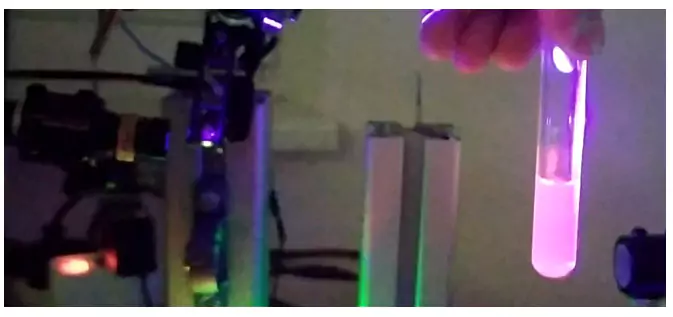 Laser induced fluorescence experiment