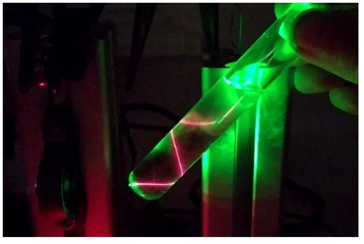 Laser induced fluorescence experiment