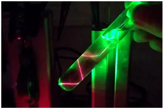 Laser induced fluorescence experiment