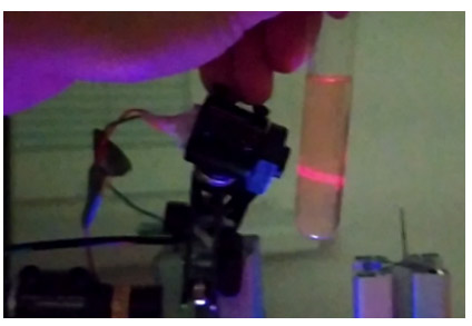 Laser induced fluorescence experiment