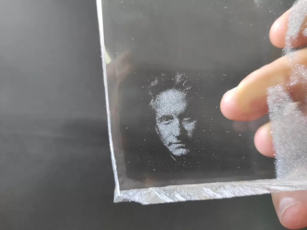 Photoengraving on acrylic