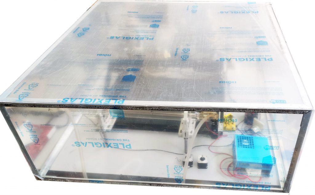 An Acrylic enclosure for engraving machine