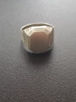 Polished silver ring