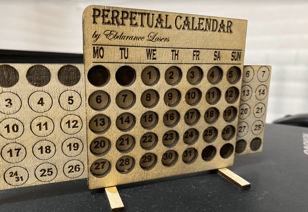 A Diy plywood calendar