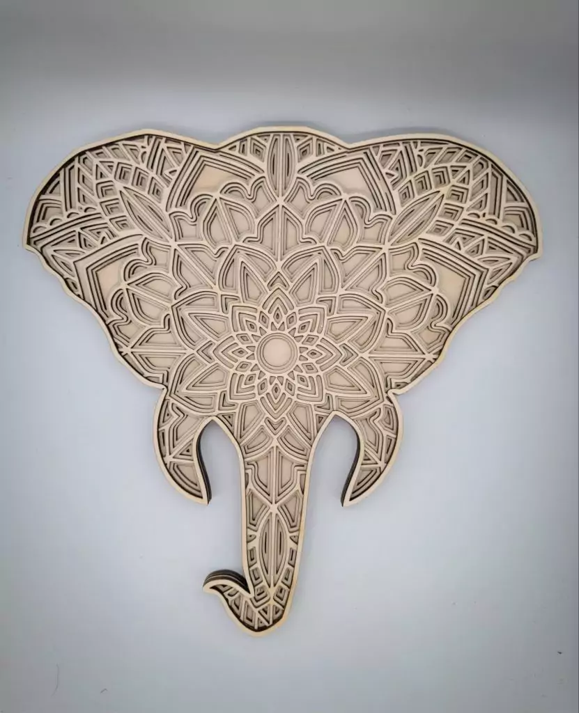 Our Elephant Mandala is 5 layers