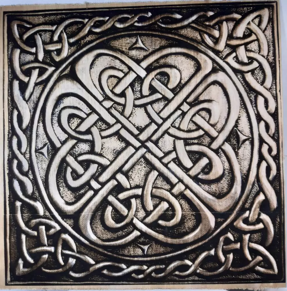 I was wondering if it was possible to copper-plate a piece of plywood with a celtic knot