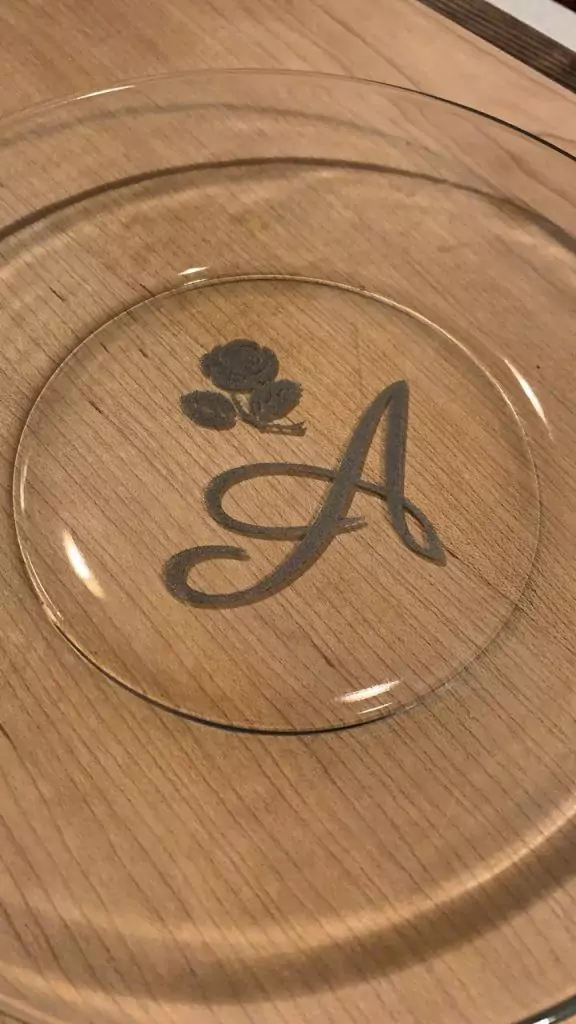Successful laser engraving on glass using my 5