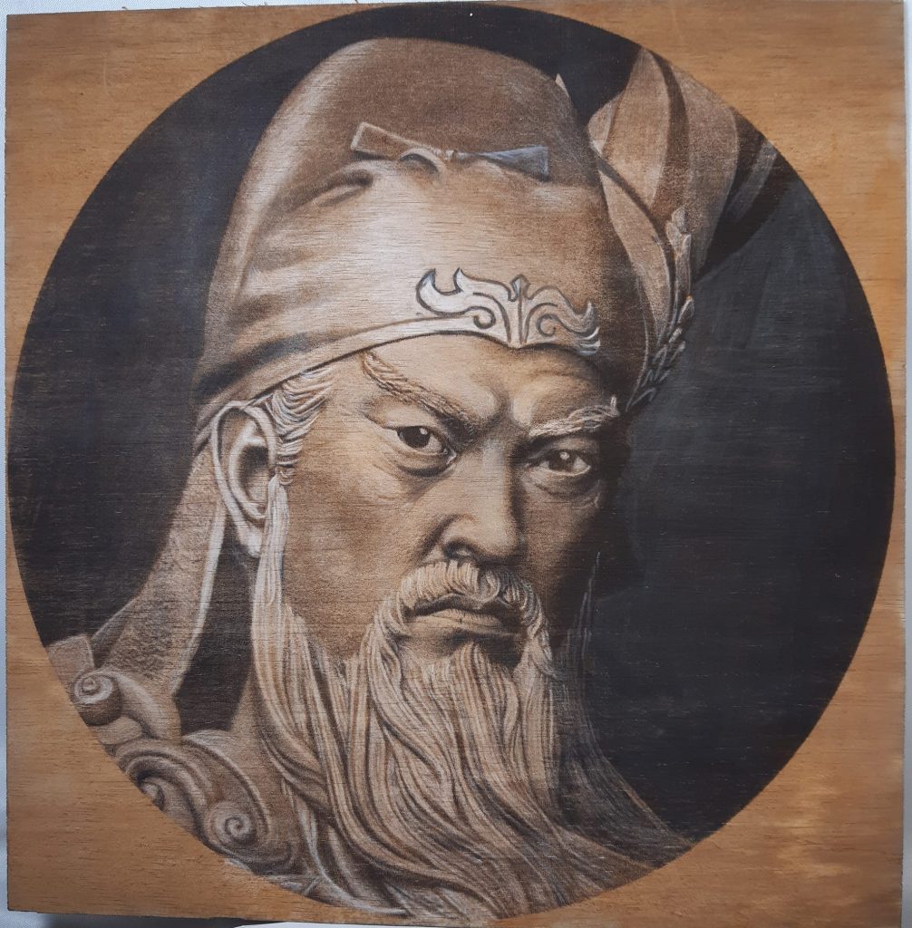 Guan Gong is looking very serious