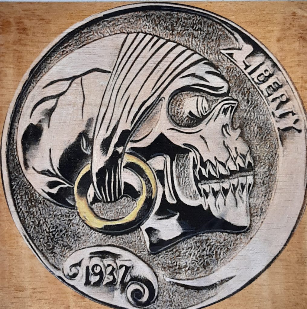The hobo nickel is a sculptural art form involving the creative modification of small-denomination coins, essentially resulting in miniature bas reliefs