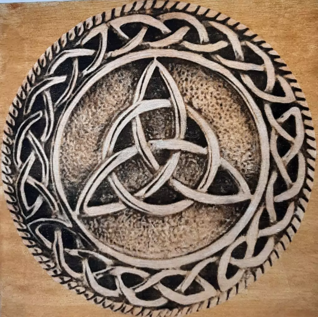 According to archaeologists and scholars, the Celtic Knot or Triquetra is sometimes called the Trinity Knot, and it first appeared as a pagan design used by Celts