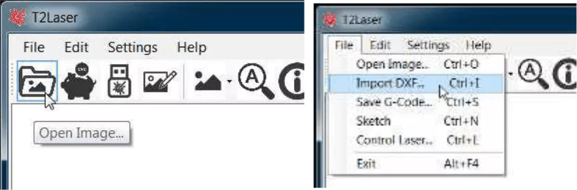 Manual for T2Laser software