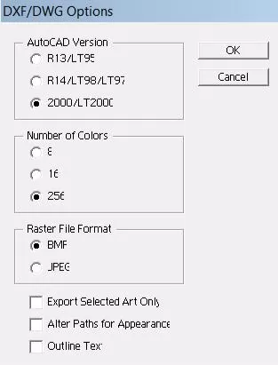 Export the DXF