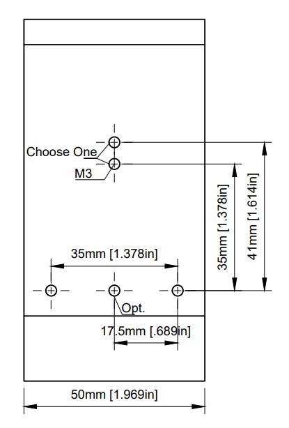 Mark the new mounting holes by measuring or using the stencil below
