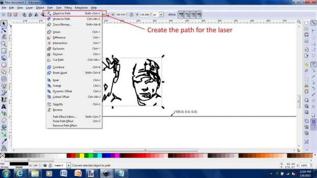How to use an Endurance plugin for an Inkscape laser software (G-code add-on generator extenstion tool)