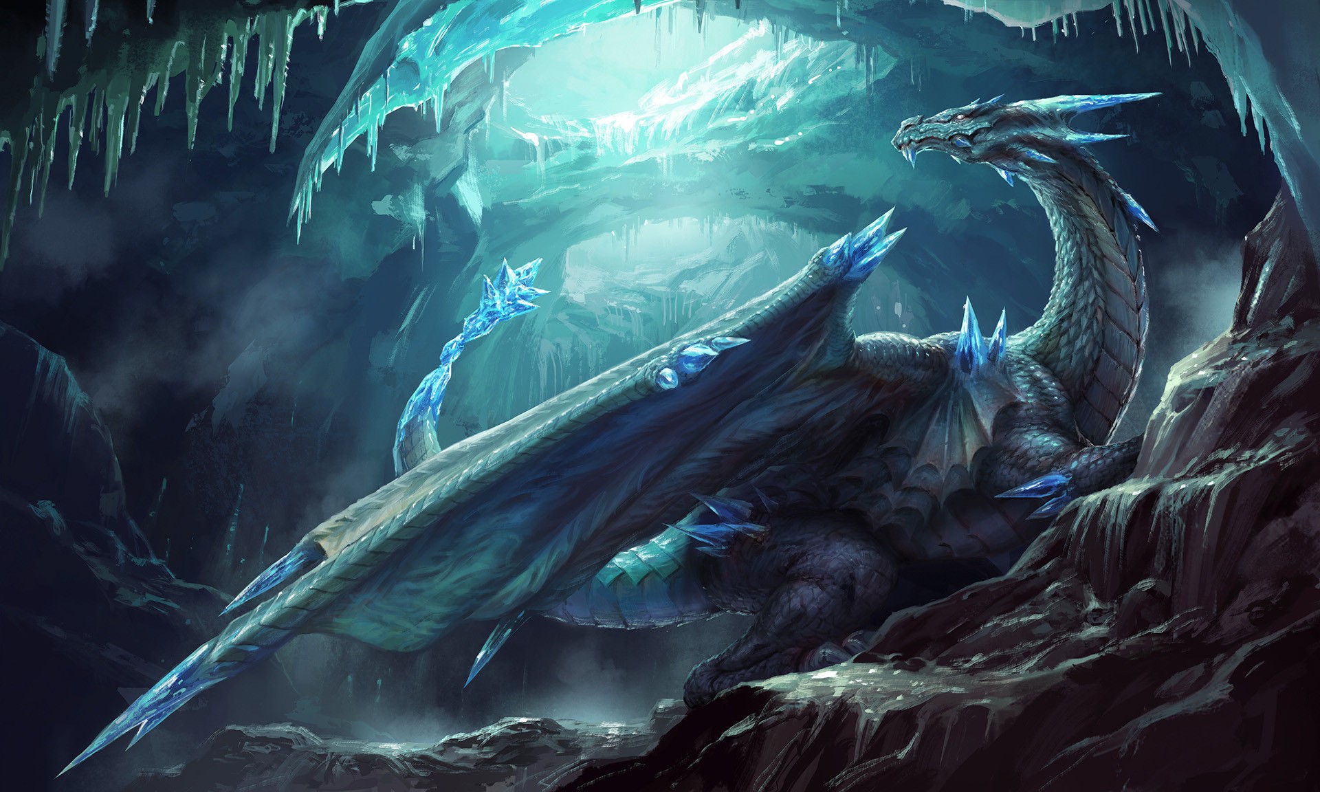 ice dragon painting
