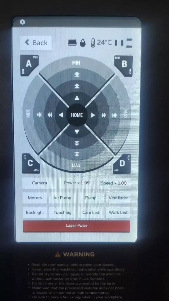 Beam Flux display settings