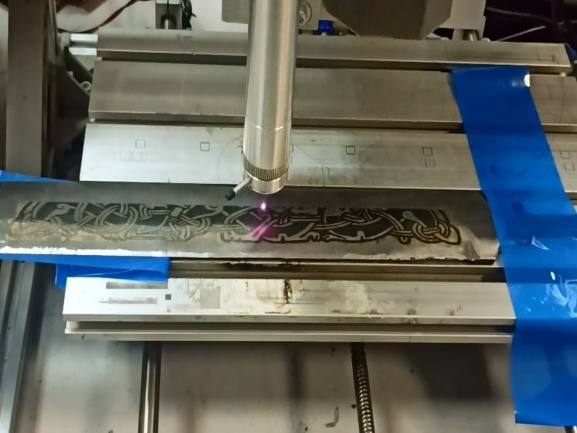 Metal laser engraving process