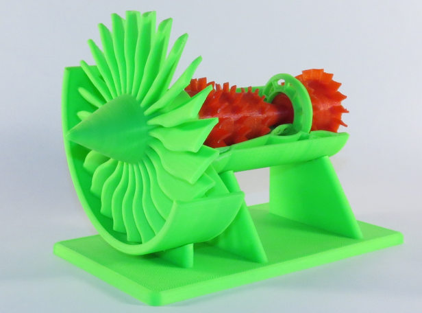 A 3D object 3D printed in ABS material.