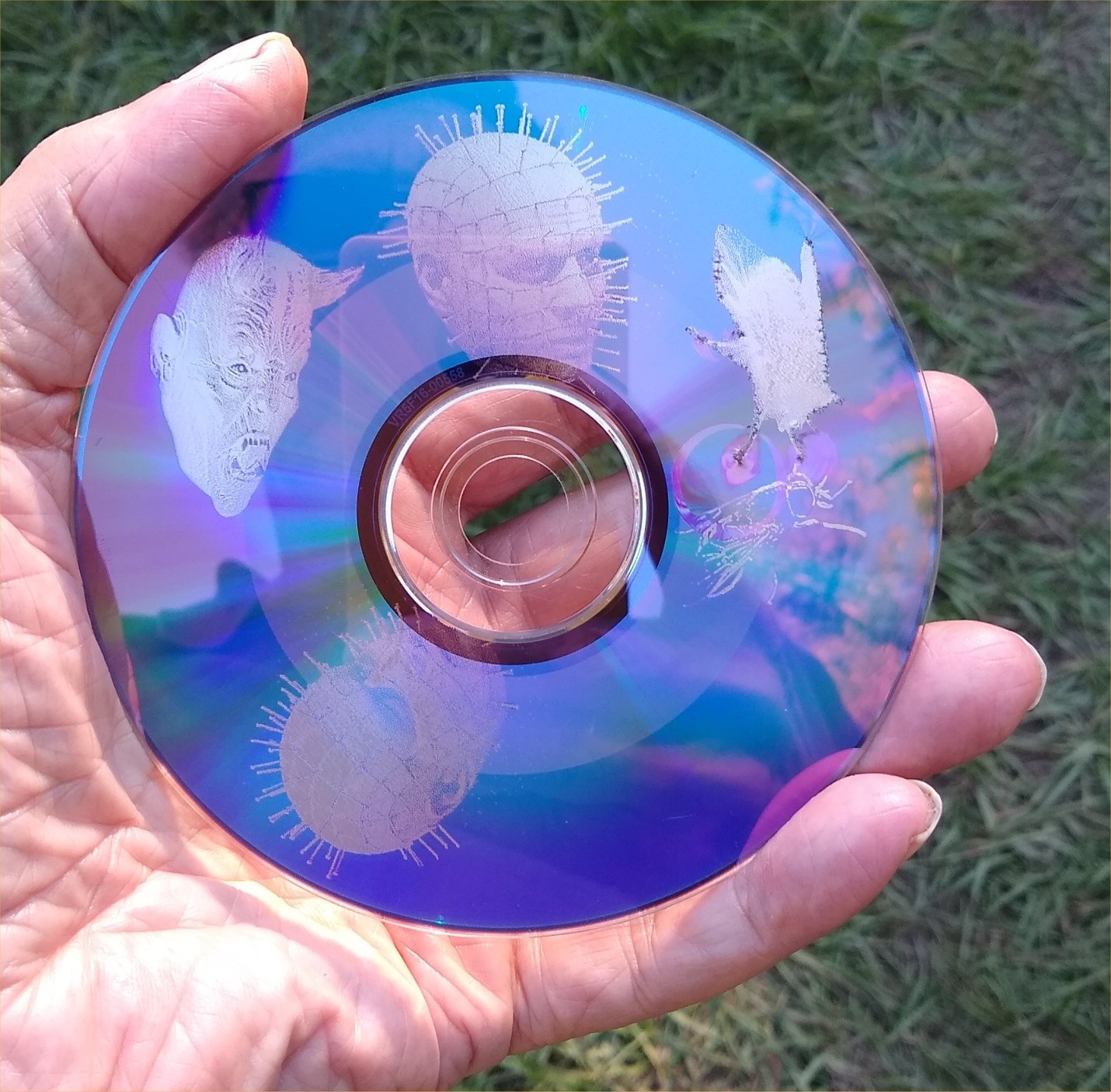 DVD laser engraved