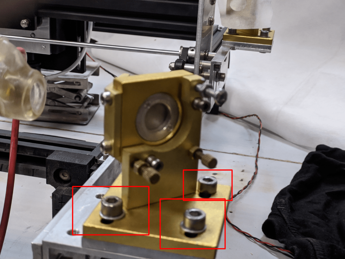 Co2 laser mirror alignment process